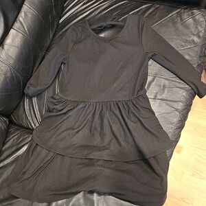 Epic Threads Black A-Line V-Neck Long Sleeve Dress